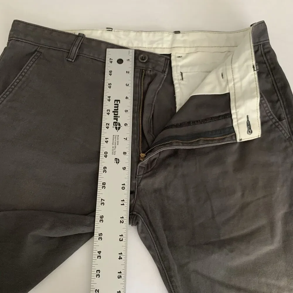 Levis Chino Jogger Pants Men 36x32 Gray Cotton‎ Stretch Taper Pockets (37x29)